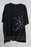 画像1: NO ID. / ペンキプリントBIG Tシャツ  ブラック T-24-05-15-006-NO-ts-YM-ZT408 (1)