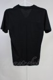 画像2: BLACK VARIA / ローズスカルVネックTシャツ M ブラック T-24-05-15-007-BL-ts-YM-ZT408 (2)