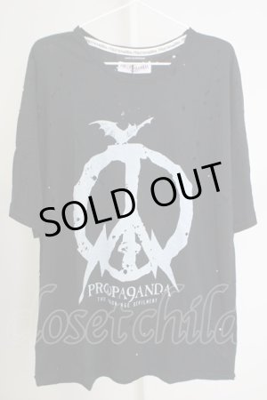 画像: Moonage Devilment / 【タグ付き】PROPA9ANDAコラボ REVERBRATION SHADOW（クラッシュ）Tシャツ 46 ブラック T-24-07-05-018-Mo-ts-YM-ZT