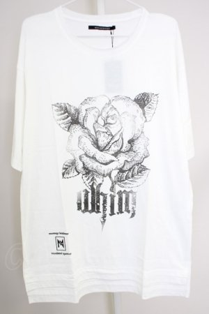 画像: Moonage Devilment(清春) / 【タグ付き】ROSE PRINT Tシャツ 46 ホワイト T-24-07-05-006-Mo-ts-YM-ZT406