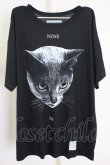 画像1: THE BLACK EYES OF DREAMLESS DEATHMASK / CAT Tシャツ M ブラック T-24-07-10-020-0-ts-YM-ZT (1)