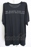 画像2: THE BLACK EYES OF DREAMLESS DEATHMASK / CAT Tシャツ M ブラック T-24-07-10-020-0-ts-YM-ZT (2)