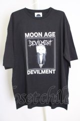 画像: Moonage Devilment（清春） / Print Big　ガールTシャツ 46 ブラック T-24-07-10-034-0-ts-YM-ZT410