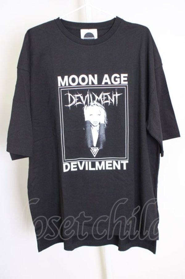 画像1: Moonage Devilment（清春） / Print Big　ガールTシャツ 46 ブラック T-24-07-10-034-0-ts-YM-ZT410 (1)