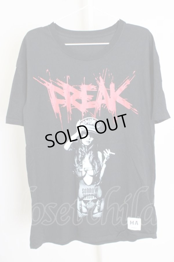 画像1: Moonage Devilment（清春） / FREAKレディTシャツ 44 ブラック T-24-07-10-035-0-ts-YM-ZT (1)