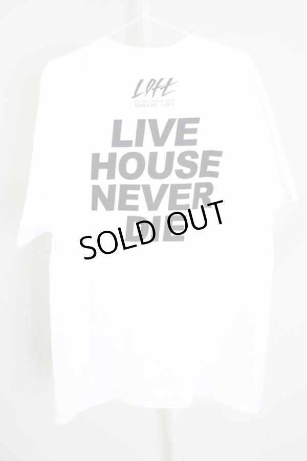 画像2: KIYOHARU / LOFT　Tシャツ「LIVE HOUSE NEVER DIE」 XL ホワイト T-24-07-10-007-0-ts-YM-ZT406 (2)