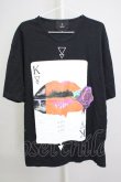 画像1: KMK(KINGLY MASK) / リップカードBIG Tシャツ F ブラック T-24-08-02-019-KM-ts-YM-ZT (1)