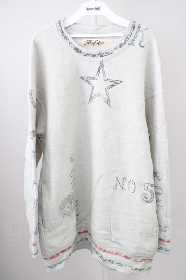 画像1: SHARE SPIRIT / WOOL RING SOFT JERSEY SWEAT L ホワイト T-24-10-21-002-SH-to-YM-ZT (1)