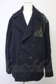 画像1: ZARA / studio nicholsonコラボ　レザーパッチPコート EU L ブラック T-24-10-23-007-ZA-ou-YM-ZT-ML007 (1)