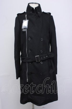 画像: CIVARIZE / Zork ライダースデザイントレンチコート 46 ブラック T-24-11-26-007-CI-ou-YM-ZT