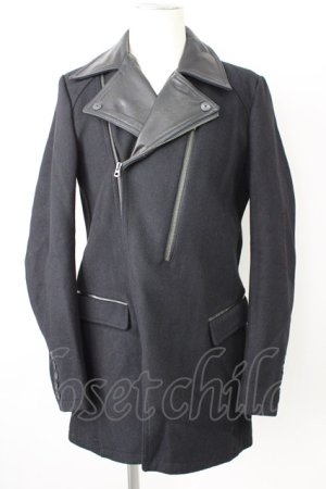 画像: CIVARIZE / Infection衿ゴートレザーライダースコート 44 ブラック T-24-12-06-009-CI-ou-YM-ZT-ML001