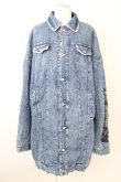 画像1: AFYF(rovtski) / DENIM BOA　オーバーサイズLONG Gジャン F ブルー T-25-01-30-007-0-ou-YM-ZT-M103 (1)