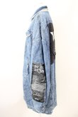 画像3: AFYF(rovtski) / DENIM BOA　オーバーサイズLONG Gジャン F ブルー T-25-01-30-007-0-ou-YM-ZT-M103 (3)