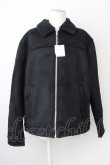 画像1: ZARA / 裏ボアフェイクスウェードブルゾンジャケット EU XL ブラック T-25-02-13-012-ZA-ou-YM-ZT-ML005 (1)