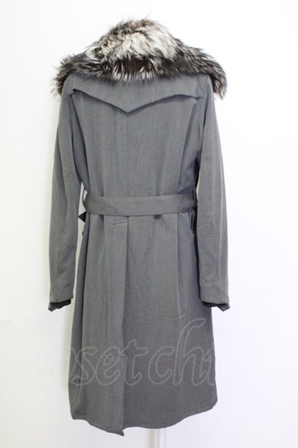 画像2: kiryuyrik / Fur Long Trench コ-ト S グレー T-25-03-06-011-ki-ja-YM-ZT-M111 (2)