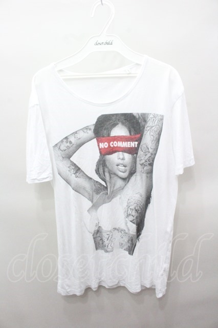 【SALE】NO COMMENT PARIS Tシャツ.TATTOO /ホワイト/L  O-21-09-05-020w-1-za-NO-m-YM-ZT144