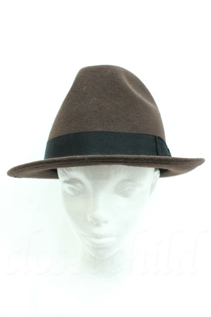 【SALE】NO ID. ハット.WOOL /ブラウン/1 O-21-09-21-079-NO-za-YM-ZT319