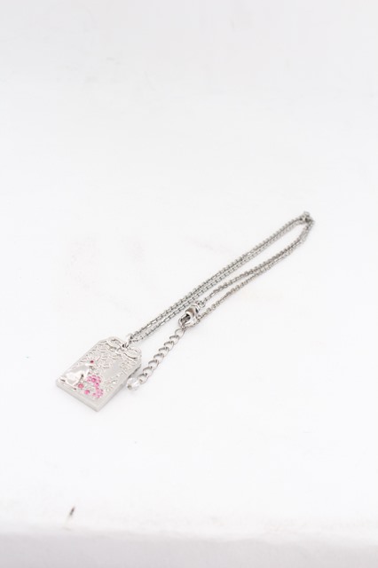 SALE】#FR2 梅 ネックレス.Crystal Plate Necklace /シルバー/ O