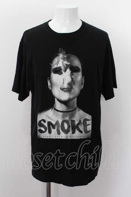 【SALE】MARDIGRAS(SADS清春) Tシャツ.SMOKE FREE /ブラック/XL  O-22-07-27-082-MA-ts-YM-ZT448