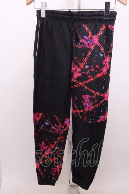 NieR CLOTHINGパンツ.防寒裏起毛STYLISH PANTS /ブラック?レッド/  O-22-12-30-070w-1-pa-SE-m-IS-OS