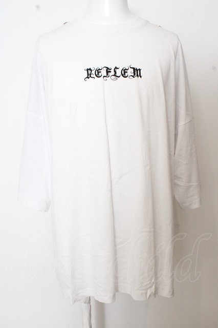 REFLEM Tシャツ.ダブルショルダージップデザイン /ホワイト/F O-23-03