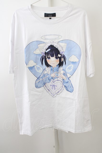 【SALE】ililil Tシャツ.ねこみみてんしちゃん T-23-04-12-008-0-ts