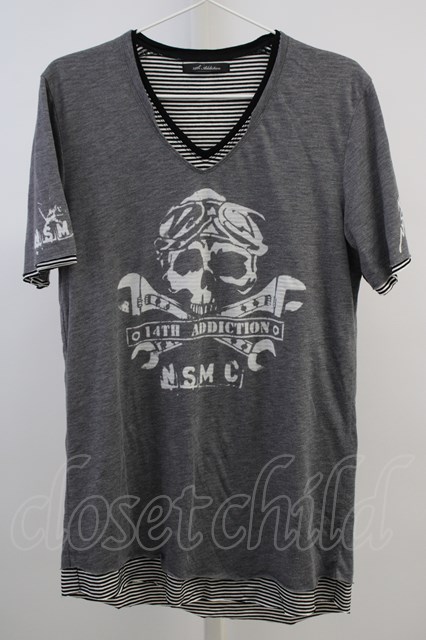 【SALE】14th Addiction Tシャツ.NSMCレイヤード T-23-05-02-006l-1-ts-14-m-YM-ZT134